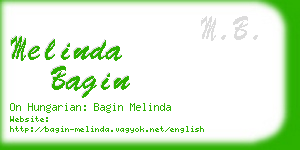 melinda bagin business card